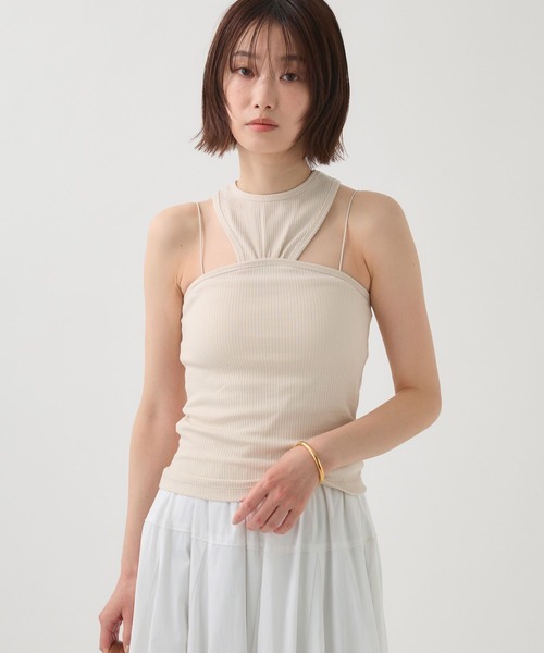 BABYLONE(バビロン)の「【TELA】ニットベアトップス(Tシャツ/カットソー・レディース・オフホワイト/ブラック・フリー)」の2枚目の写真