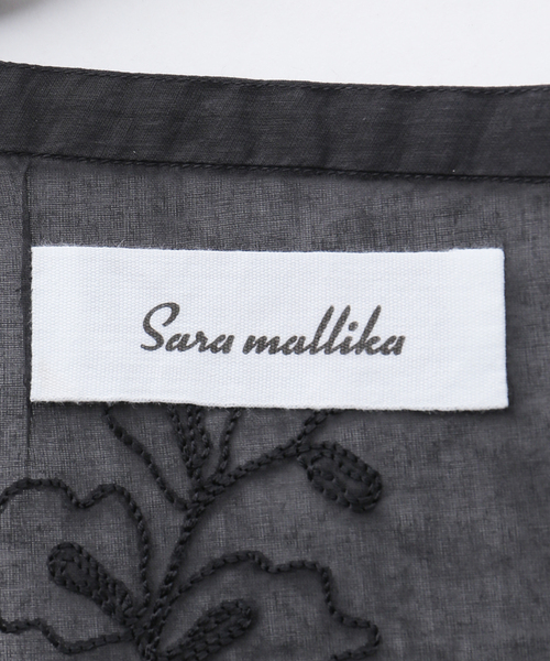 sara mallika(サラ マリカ)の「【SARA MALLIKA/サラマリカ】 Organza Aari Embroidery Cam:ブラウス(シャツ/ブラウス・レディース・ホワイト/ブラック・FREE)」の5枚目の写真
