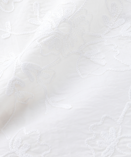 sara mallika(サラ マリカ)の「【SARA MALLIKA/サラマリカ】 Organza Aari Embroidery Cam:ブラウス(シャツ/ブラウス・レディース・ホワイト/ブラック・FREE)」の8枚目の写真