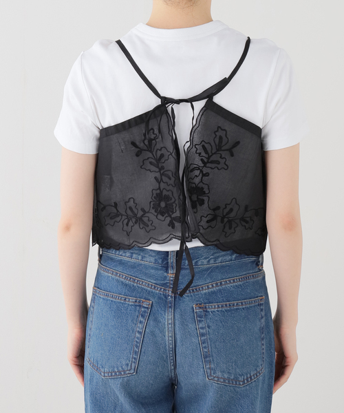 sara mallika(サラ マリカ)の「【SARA MALLIKA/サラマリカ】 Organza Aari Embroidery Cam:ブラウス(シャツ/ブラウス・レディース・ホワイト/ブラック・FREE)」の11枚目の写真