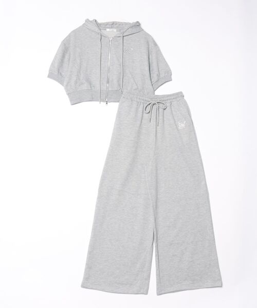 INGNI(イング)の「ラメジップパーカー+パンツ/セットアップ(セットアップ・レディース・グレー/ブラック/ピンク/ブラック系その他/ピンク系/グレー系その他2・M)」の5枚目の写真