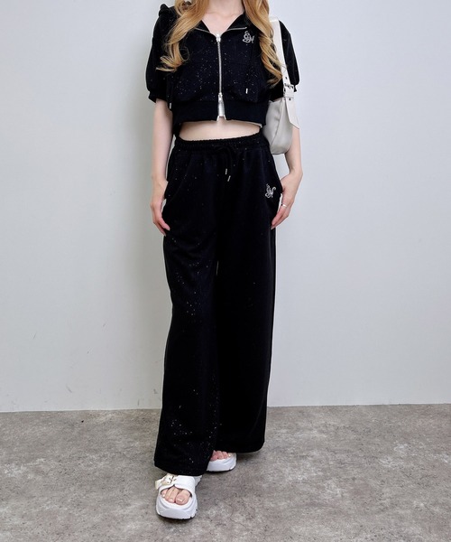 INGNI(イング)の「ラメジップパーカー+パンツ/セットアップ(セットアップ・レディース・グレー/ブラック/ピンク/ブラック系その他/ピンク系/グレー系その他2・M)」の8枚目の写真