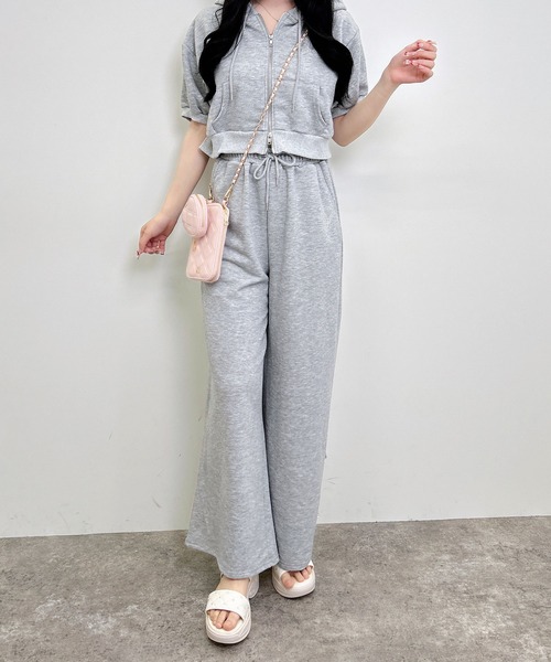 INGNI(イング)の「ラメジップパーカー+パンツ/セットアップ(セットアップ・レディース・グレー/ブラック/ピンク/ブラック系その他/ピンク系/グレー系その他2・M)」の12枚目の写真