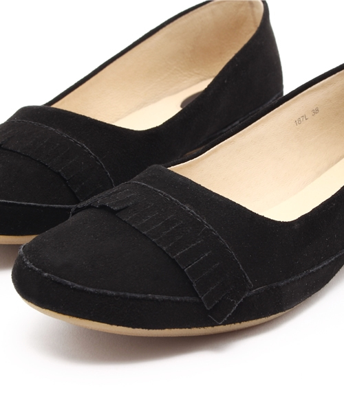 LBC(エルビーシー)の「フリンジバレーシューズ (バレエシューズ・レディース・グレー/ライトブラウン/ブラック・MEDIUM/LARGE)」の9枚目の写真