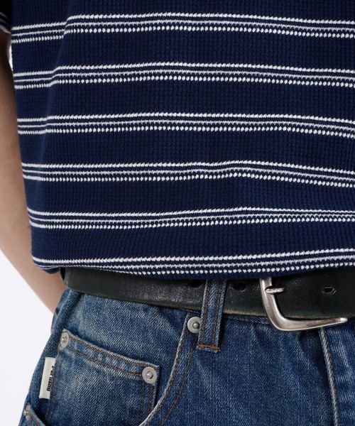 Perushu(ペルーシュ)の「WAFFLE BORDER HENLEY NECK T-SHIRT/ワッフルボーダー ヘンリーネックTシャツ(Tシャツ/カットソー・メンズ・ネイビー/グリーン/アイボリー・MEDIUM/LARGE)」の17枚目の写真