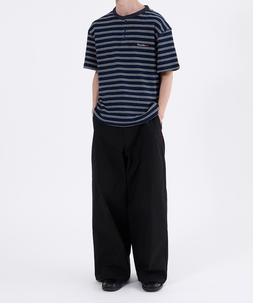 Perushu(ペルーシュ)の「WAFFLE BORDER HENLEY NECK T-SHIRT/ワッフルボーダー ヘンリーネックTシャツ(Tシャツ/カットソー・メンズ・ネイビー/グリーン/アイボリー・MEDIUM/LARGE)」の22枚目の写真