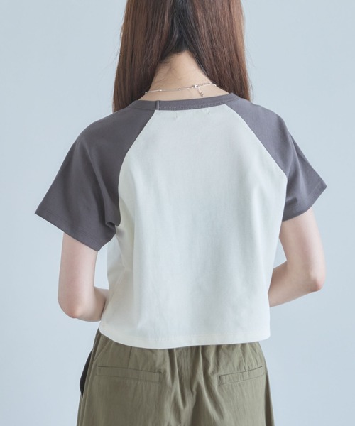 archives(アルシーヴ)の「ラグランバイカラーチビTEE(Tシャツ/カットソー・レディース・オートミール/アイボリー・MEDIUM)」の12枚目の写真