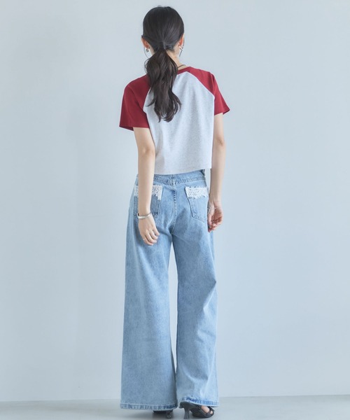 archives(アルシーヴ)の「ラグランバイカラーチビTEE(Tシャツ/カットソー・レディース・オートミール/アイボリー・MEDIUM)」の9枚目の写真