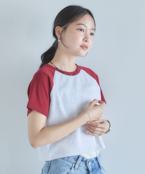 archives(アルシーヴ)の「ラグランバイカラーチビTEE(Tシャツ/カットソー・レディース・オートミール/アイボリー・MEDIUM)」の17枚目の写真