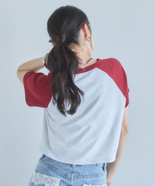 archives(アルシーヴ)の「ラグランバイカラーチビTEE(Tシャツ/カットソー・レディース・オートミール/アイボリー・MEDIUM)」の19枚目の写真