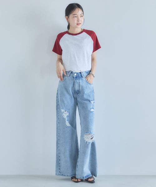 archives(アルシーヴ)の「ラグランバイカラーチビTEE(Tシャツ/カットソー・レディース・オートミール/アイボリー・MEDIUM)」の22枚目の写真