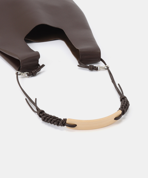 EDIT. FOR LULU（エディットフォールル）の「【_Fot/フォート】plywood knot handle bag（クラッチバッグ・レディース・ブラウン・FREE）」の11枚目の写真