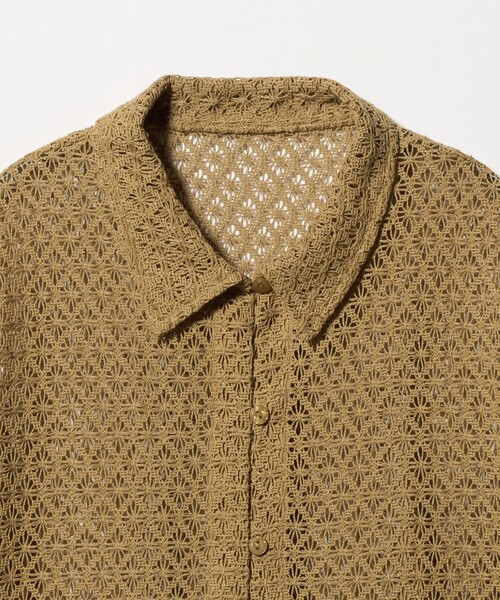 A DAY IN THE LIFE UNITED ARROWS(アデイインザライフユナイテッドアローズ)の「レース ショートスリーブシャツ ‐ウォッシャブル‐ <A DAY IN THE LIFE>(シャツ/ブラウス・レディース・ダークグレー/オフホワイト/マスタード・FREE)」の14枚目の写真