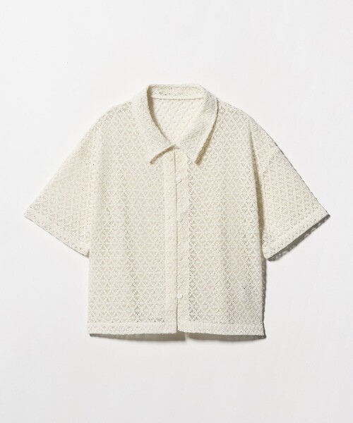 A DAY IN THE LIFE UNITED ARROWS(アデイインザライフユナイテッドアローズ)の「レース ショートスリーブシャツ ‐ウォッシャブル‐ <A DAY IN THE LIFE>(シャツ/ブラウス・レディース・ダークグレー/オフホワイト/マスタード・FREE)」の16枚目の写真