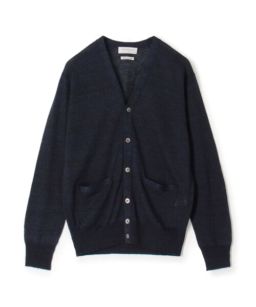 TOMORROWLAND (トゥモローランド)の「TOMORROWLAND tricot ティントリネン Vネックカーディガン(カーディガン/ボレロ・メンズ・グリーン/グレー/ネイビー/ブラック/オレンジ・S/L/M)」の1枚目の写真