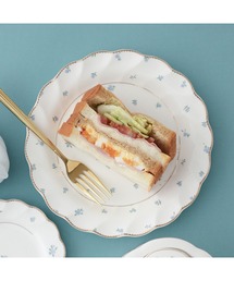 Francfranc（フランフラン）の「クラシックローズ プレート M ブルー 食器 皿 カフェ 花柄（食器）」