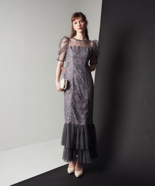 My shawty(マイシャウティー)の「lily lace tierd dress(ドレス・レディース・ブラック/チャコールグレー・FREE)」の8枚目の写真