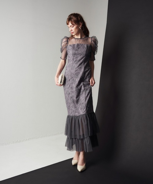 My shawty(マイシャウティー)の「lily lace tierd dress(ドレス・レディース・ブラック/チャコールグレー・FREE)」の9枚目の写真