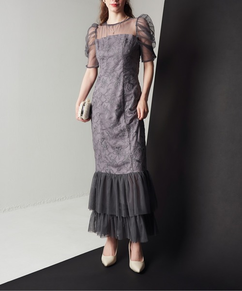 My shawty(マイシャウティー)の「lily lace tierd dress(ドレス・レディース・ブラック/チャコールグレー・FREE)」の12枚目の写真