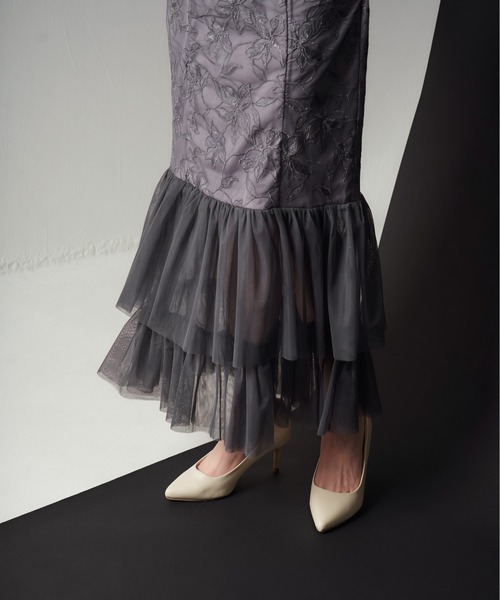 My shawty(マイシャウティー)の「lily lace tierd dress(ドレス・レディース・ブラック/チャコールグレー・FREE)」の11枚目の写真