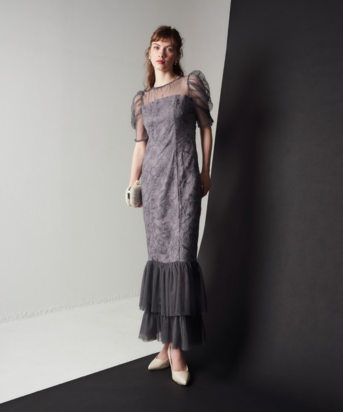 My shawty(マイシャウティー)の「lily lace tierd dress(ドレス・レディース・ブラック/チャコールグレー・FREE)」の10枚目の写真