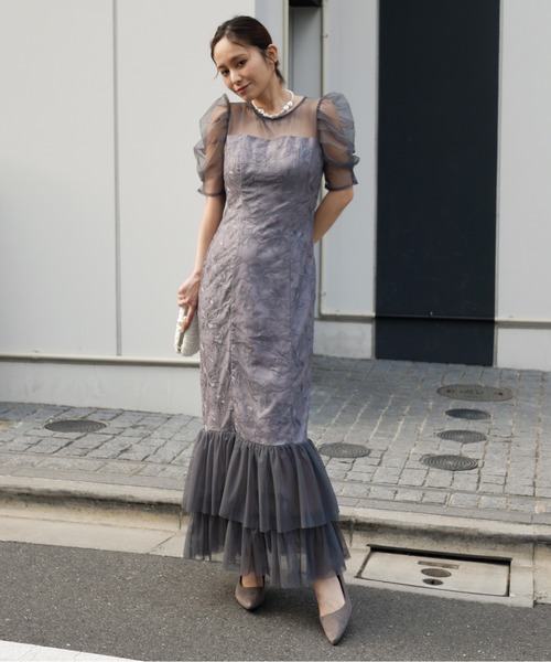 My shawty(マイシャウティー)の「lily lace tierd dress(ドレス・レディース・ブラック/チャコールグレー・FREE)」の21枚目の写真