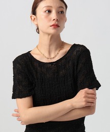 BAYFLOW | [ストレッチ入り]カットレースショートスリーブT(Tシャツ/カットソー)