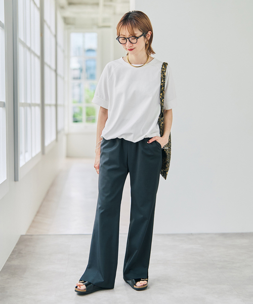 Spick & Span(スピックアンドスパン)の「《WEB限定 / 追加》ニュアンスドロストプルオーバー(Tシャツ/カットソー・レディース・モカ/ホワイト/ブラック・FREE)」の5枚目の写真