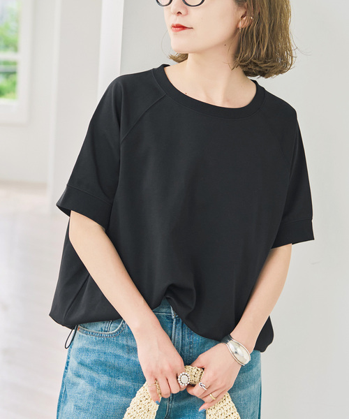 Spick & Span(スピックアンドスパン)の「《WEB限定 / 追加》ニュアンスドロストプルオーバー(Tシャツ/カットソー・レディース・モカ/ホワイト/ブラック・FREE)」の9枚目の写真