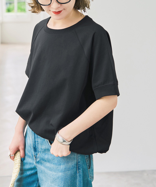 Spick & Span(スピックアンドスパン)の「《WEB限定 / 追加》ニュアンスドロストプルオーバー(Tシャツ/カットソー・レディース・モカ/ホワイト/ブラック・FREE)」の10枚目の写真