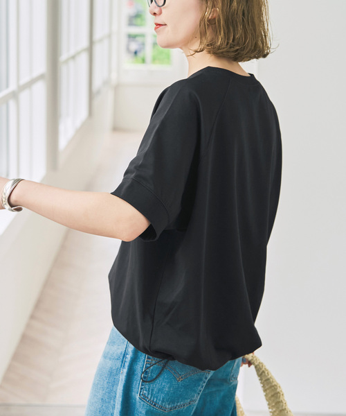 Spick & Span(スピックアンドスパン)の「《WEB限定 / 追加》ニュアンスドロストプルオーバー(Tシャツ/カットソー・レディース・モカ/ホワイト/ブラック・FREE)」の11枚目の写真