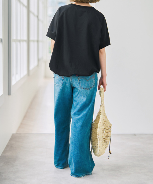 Spick & Span(スピックアンドスパン)の「《WEB限定 / 追加》ニュアンスドロストプルオーバー(Tシャツ/カットソー・レディース・モカ/ホワイト/ブラック・FREE)」の14枚目の写真