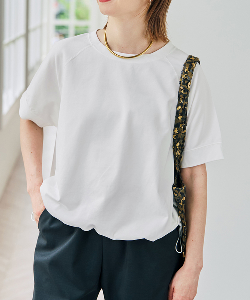 Spick & Span(スピックアンドスパン)の「《WEB限定 / 追加》ニュアンスドロストプルオーバー(Tシャツ/カットソー・レディース・モカ/ホワイト/ブラック・FREE)」の15枚目の写真