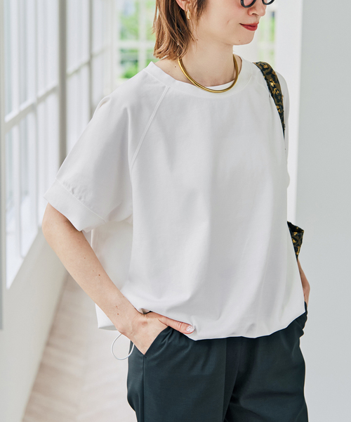 Spick & Span(スピックアンドスパン)の「《WEB限定 / 追加》ニュアンスドロストプルオーバー(Tシャツ/カットソー・レディース・モカ/ホワイト/ブラック・FREE)」の16枚目の写真
