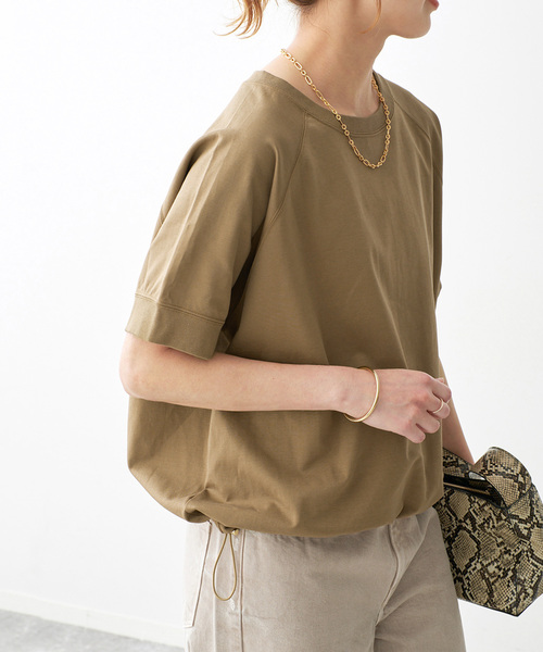 Spick & Span(スピックアンドスパン)の「《WEB限定 / 追加》ニュアンスドロストプルオーバー(Tシャツ/カットソー・レディース・モカ/ホワイト/ブラック・FREE)」の21枚目の写真