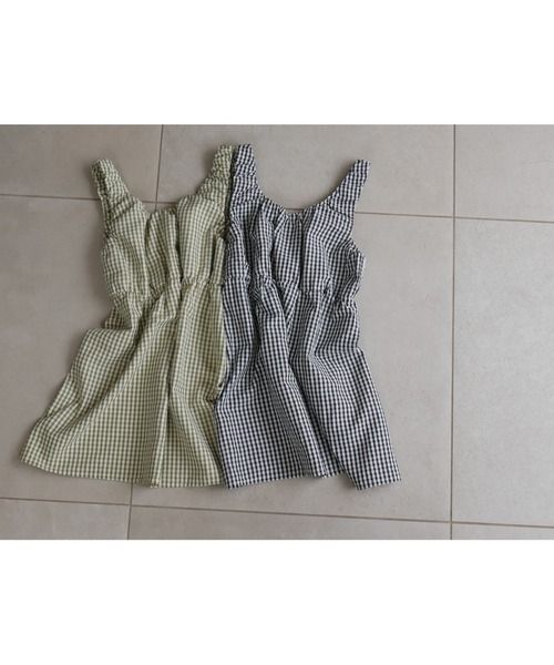 TRUNC(トランクエイティーエイト)の「Gingham Gathered Tunic / ギンガムチェックギャザードチュニック(その他トップス・レディース・グリーン/ブラック・FREE)」の20枚目の写真