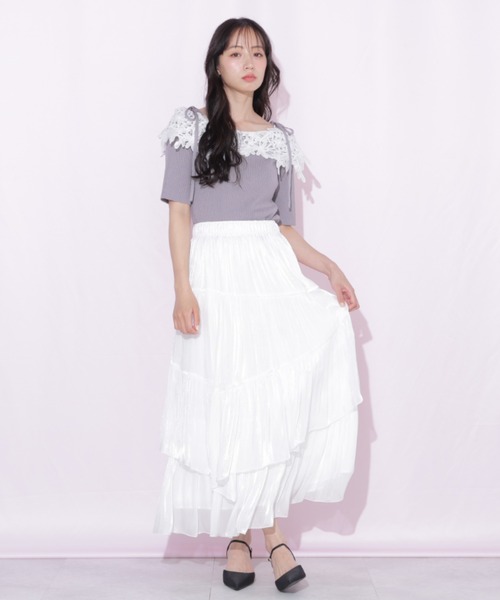 JILL by JILL STUART(ジルバイジルスチュアート)の「バリエーションティアードスカート(スカート・レディース・ブルー/ホワイト/ホワイト系その他・FREE)」の15枚目の写真