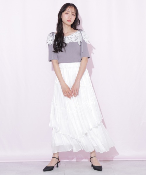 JILL by JILL STUART(ジルバイジルスチュアート)の「バリエーションティアードスカート(スカート・レディース・ブルー/ホワイト/ホワイト系その他・FREE)」の16枚目の写真