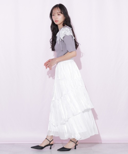 JILL by JILL STUART(ジルバイジルスチュアート)の「バリエーションティアードスカート(スカート・レディース・ブルー/ホワイト/ホワイト系その他・FREE)」の18枚目の写真