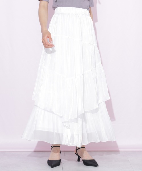 JILL by JILL STUART(ジルバイジルスチュアート)の「バリエーションティアードスカート(スカート・レディース・ブルー/ホワイト/ホワイト系その他・FREE)」の19枚目の写真