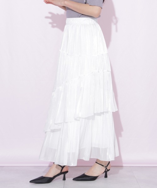 JILL by JILL STUART(ジルバイジルスチュアート)の「バリエーションティアードスカート(スカート・レディース・ブルー/ホワイト/ホワイト系その他・FREE)」の20枚目の写真