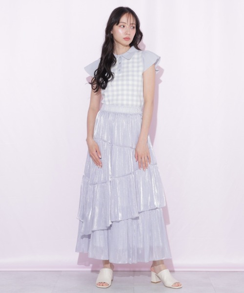 JILL by JILL STUART(ジルバイジルスチュアート)の「バリエーションティアードスカート(スカート・レディース・ブルー/ホワイト/ホワイト系その他・FREE)」の6枚目の写真