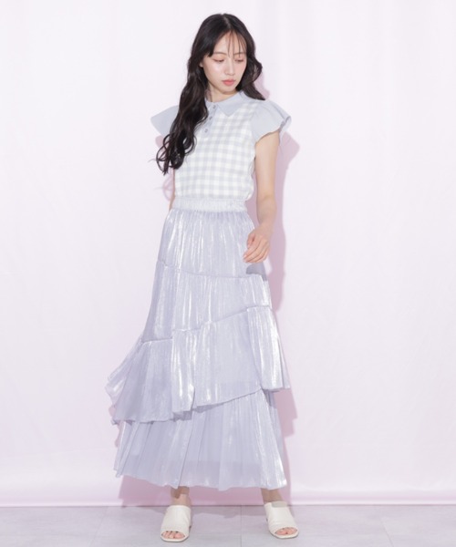 JILL by JILL STUART(ジルバイジルスチュアート)の「バリエーションティアードスカート(スカート・レディース・ブルー/ホワイト/ホワイト系その他・FREE)」の9枚目の写真