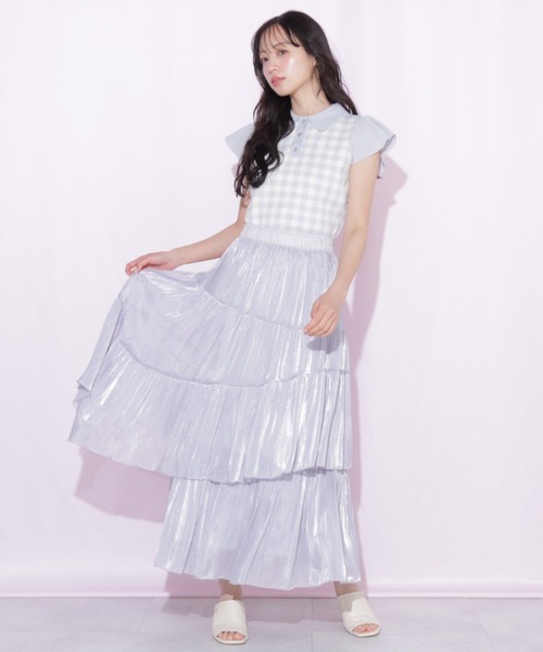 JILL by JILL STUART(ジルバイジルスチュアート)の「バリエーションティアードスカート(スカート・レディース・ブルー/ホワイト/ホワイト系その他・FREE)」の5枚目の写真