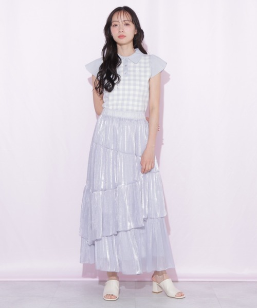 JILL by JILL STUART(ジルバイジルスチュアート)の「バリエーションティアードスカート(スカート・レディース・ブルー/ホワイト/ホワイト系その他・FREE)」の8枚目の写真
