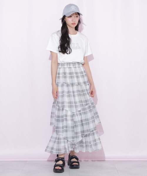 JILL by JILL STUART(ジルバイジルスチュアート)の「バリエーションティアードスカート(スカート・レディース・ブルー/ホワイト/ホワイト系その他・FREE)」の22枚目の写真