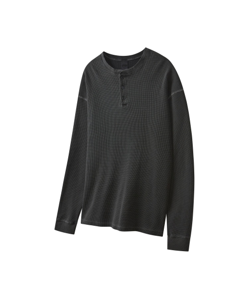 FERNOV(ペルノブ)の「ウォッシュドワッフルヘンリーネックチャコール(Tシャツ/カットソー・メンズ・その他・2/1/3)」の5枚目の写真