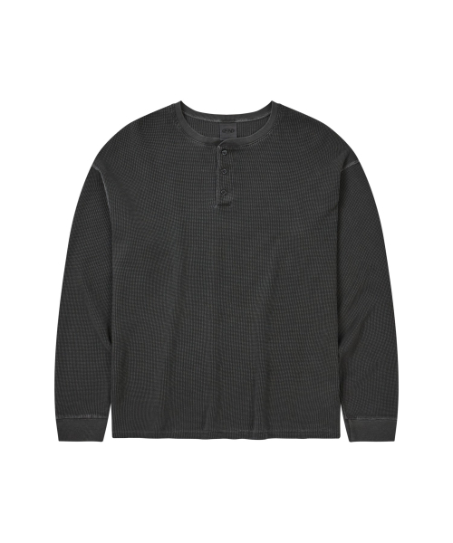 FERNOV(ペルノブ)の「ウォッシュドワッフルヘンリーネックチャコール(Tシャツ/カットソー・メンズ・その他・2/1/3)」の6枚目の写真