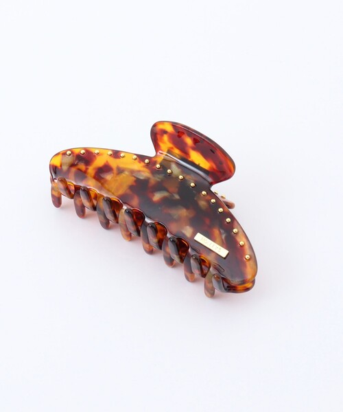 NOLLEY’S(ノーリーズ)の「NOLLEYSスタッズクリップL(バレッタ/ヘアクリップ・レディース・ベージュ系その他/チャコールグレー・FREE)」の7枚目の写真