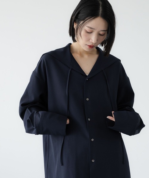 LOWRYS FARM（ローリーズファーム）の「【LFM(U)】セーラーカラーシャツＬＳ　1051785（シャツ/ブラウス・メンズ・ホワイト/ネイビー・LARGE/MEDIUM）」の2枚目の写真